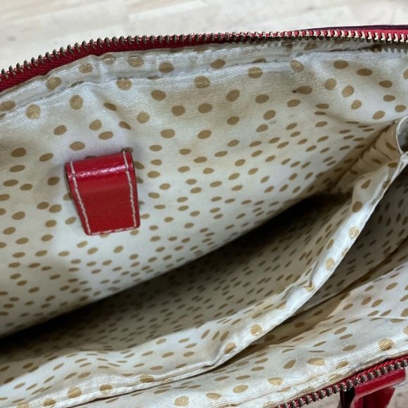 Kate Spade Cherry Red leather Padded Laptop Bag Tote - Picture 8 of 9